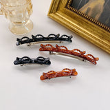 Double bangs hairstyle hairpin