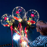 LED Luminous Balloon Rose Bouquet (Rose petals)