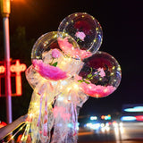 LED Luminous Balloon Rose Bouquet (Rose petals)