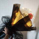LED Luminous Balloon Rose Bouquet With White Filling Decoration