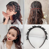 Double bangs hairstyle hairpin