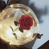 LED Luminous Balloon Rose Bouquet With White Filling Decoration