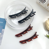 Double bangs hairstyle hairpin