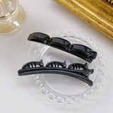 Double bangs hairstyle hairpin