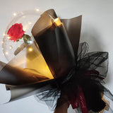 LED Luminous Balloon Rose Bouquet With White Filling Decoration