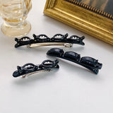 Double bangs hairstyle hairpin