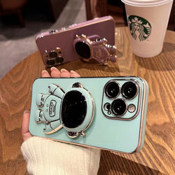 Cute Astronaut Folding Stand iPhone Case