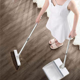 "Built-In Comb" Broom and Dustpan Set