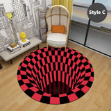 3D Vortex Illusion Rug