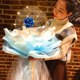 LED Luminous Balloon Rose Bouquet With White Filling Decoration