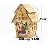 Christmas Tree Decoration Led Light Wood House