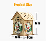 Christmas Tree Decoration Led Light Wood House