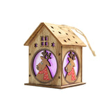 Christmas Tree Decoration Led Light Wood House