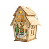 Christmas Tree Decoration Led Light Wood House