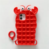 Pop it Phone Case ( Red Crab )