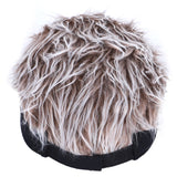 Unisex Adjustable Visor Sun Cap With Wig
