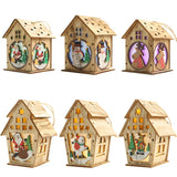 Christmas Tree Decoration Led Light Wood House