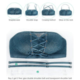 Lace Strapless Drawstring Bandeau Bras
