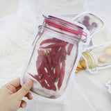 Reusable Ziplock Bags Mason Jar Zipper Bags