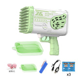 76 Holes Rocket Bubble Gun Machine with Light