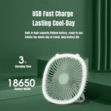 Desktop Mini Fan with LED Light