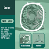 Desktop Mini Fan with LED Light