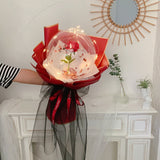 LED Luminous Balloon Rose Bouquet With Bling Bling Sequins