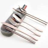 Travel utensil set