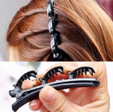 Double bangs hairstyle hairpin