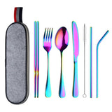 portable cutlery set with case