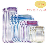 Reusable Ziplock Bags Mason Jar Zipper Bags