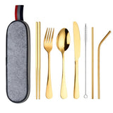 portable cutlery set with case
