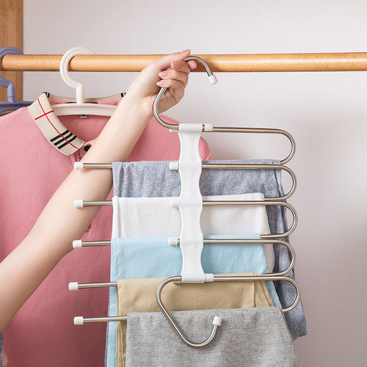 Stainless Steel Space Saving Pants Hangers – kitchoria Eco Shop