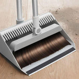 "Built-In Comb" Broom and Dustpan Set