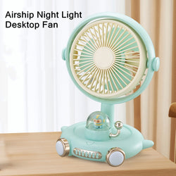 Cute Airship Desktop Fan & Night Light