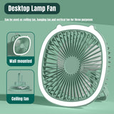 Desktop Mini Fan with LED Light