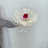 LED Luminous Balloon Rose Bouquet W/ Color Filler