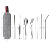 Travel utensil set