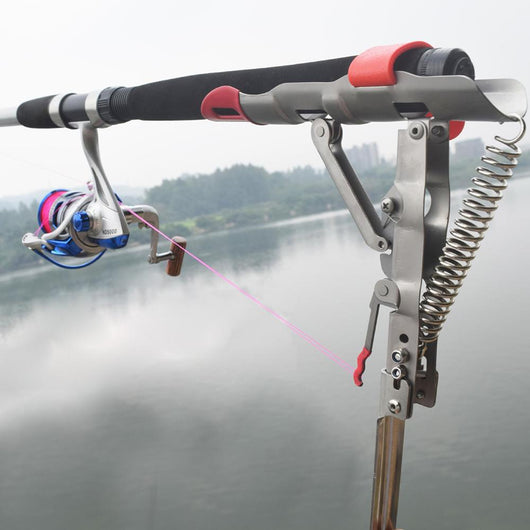 fish on stainless rod holders Automatic fish Rod Holder – kitchoria Eco Shop