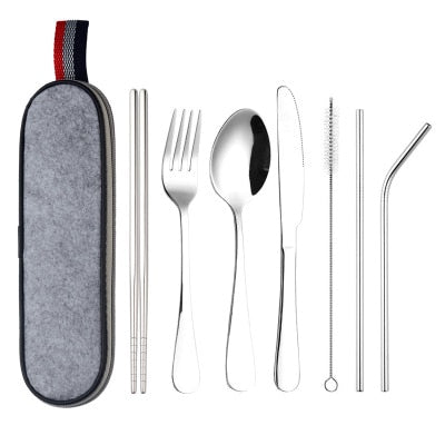 portable cutlery set with case — Kitchoria – kitchoria Eco Shop