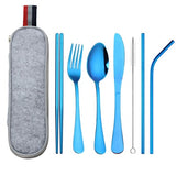 portable cutlery set with case