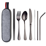portable cutlery set with case